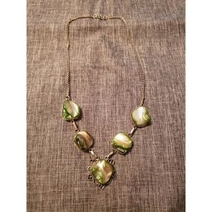 Green Shell/Stone Necklace